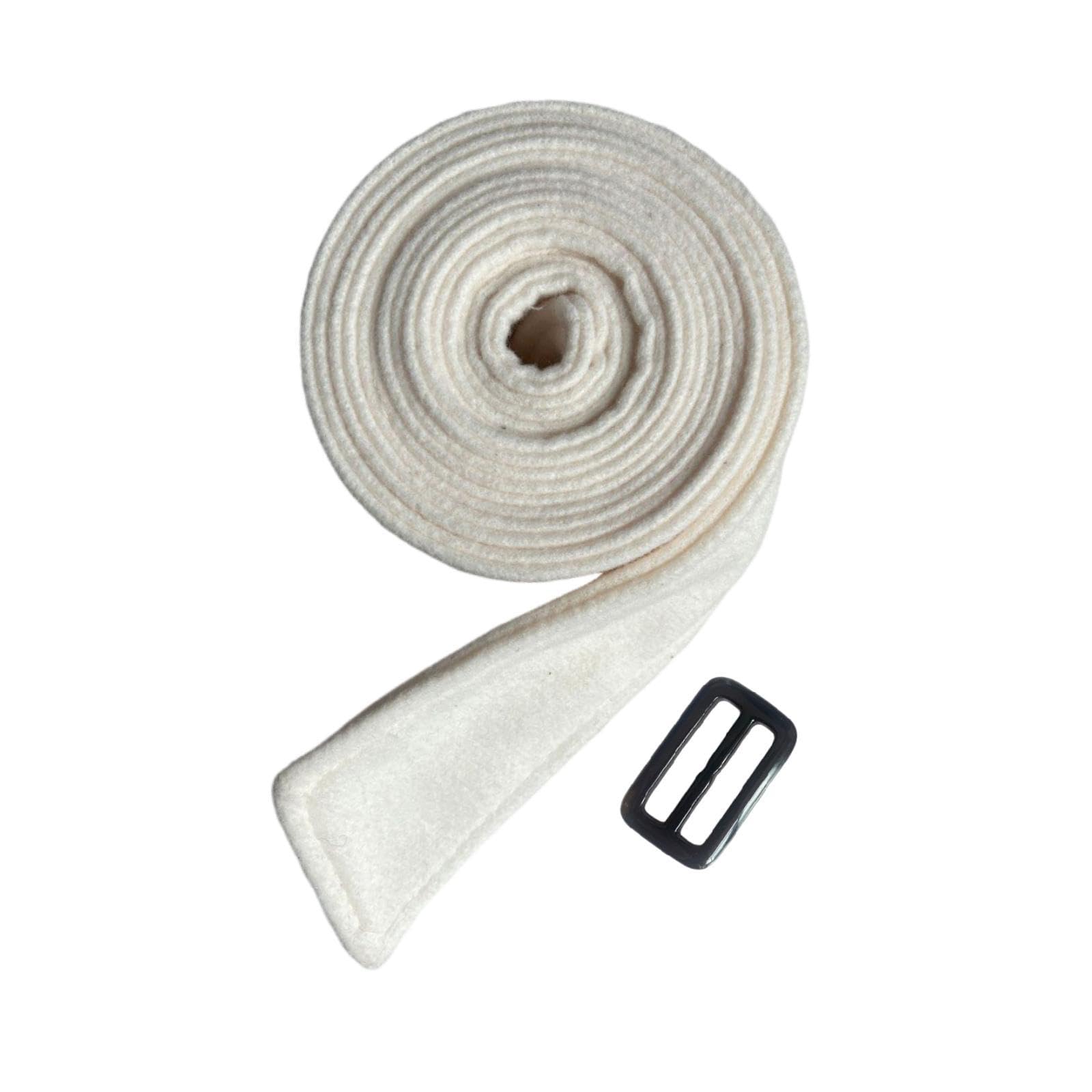 Double Sided Coat Belt Waist Tie Sash Waistband Stylish Wide Waist Belt Band White-image-25