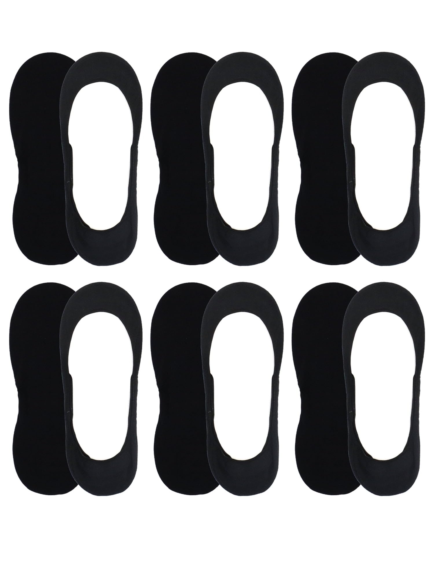 On The Go Hosiery On The Go Women's Invisible Liner Socks (6 Pair) (Black Invisible Liner), One Size (G-02)