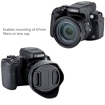 Canon キヤノン PowerShot SX70HS ケース レンズフード付き Amazon | JJC レンズフード 可逆式 花形 キヤノン Powershot