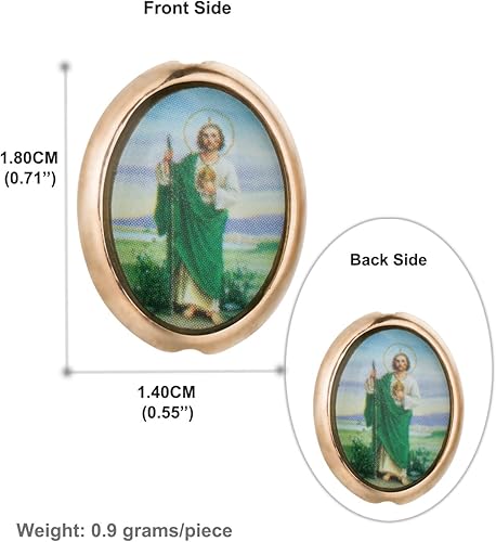 Miniatura 2 de COTTVOTT 20 cuentas espaciadoras de Nuestra Señora de Guadalupe de San Judas para bricolaje, rosario, collar, pulsera, joyería, abalorios, parte