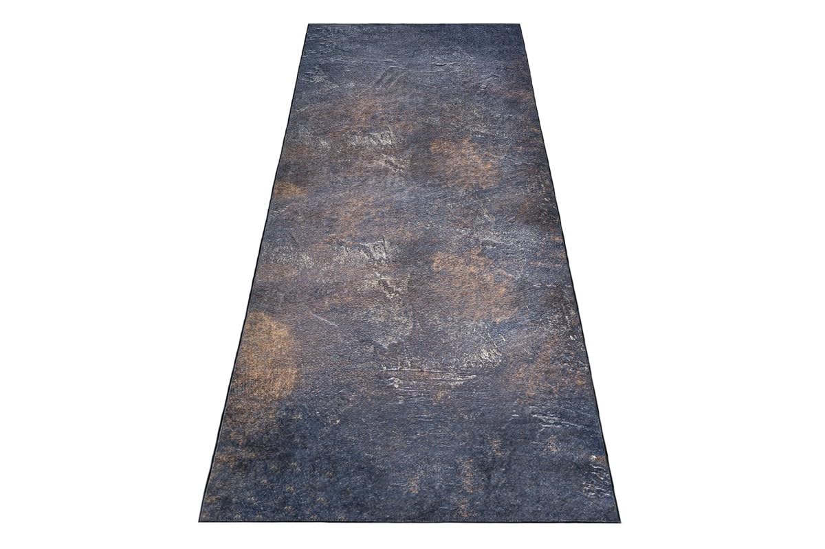 Mazovia Tappeto Cucina 80x300cm Antracite Grigio Astratto Elegante