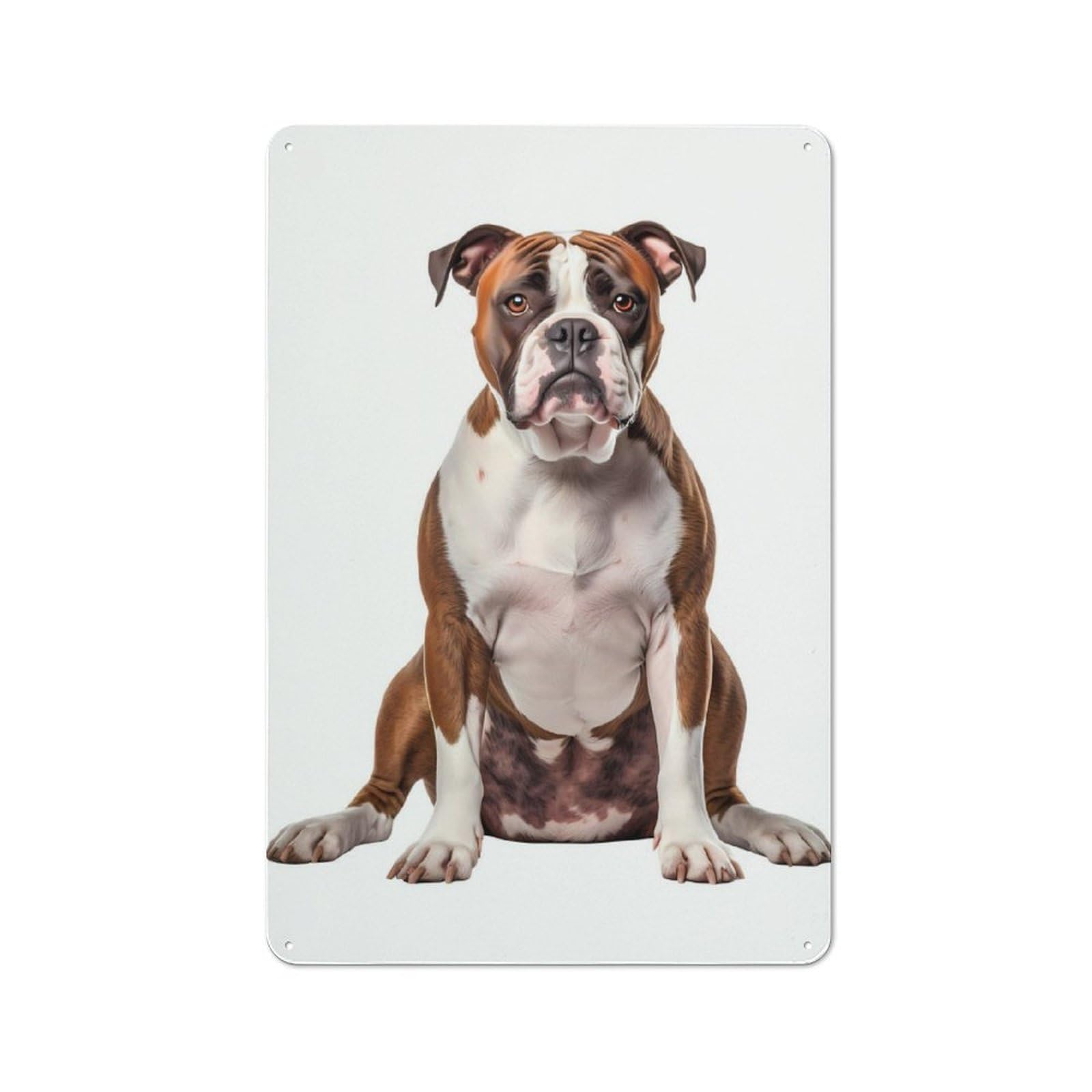 American Bulldog Retro Tin Sign 30x20cm for Workshop Wall, for Collectors of Retro Metal Wall Decor