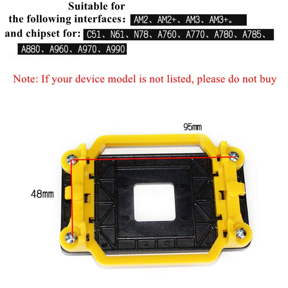 NMD&LR Piastra Posteriore CPU per AM3, Backplane in Plastica per Supporto Inferiore Ventola Radiatore per Staffa AMD Scheda Madre AM2 / AM3 / FM1 / FM2