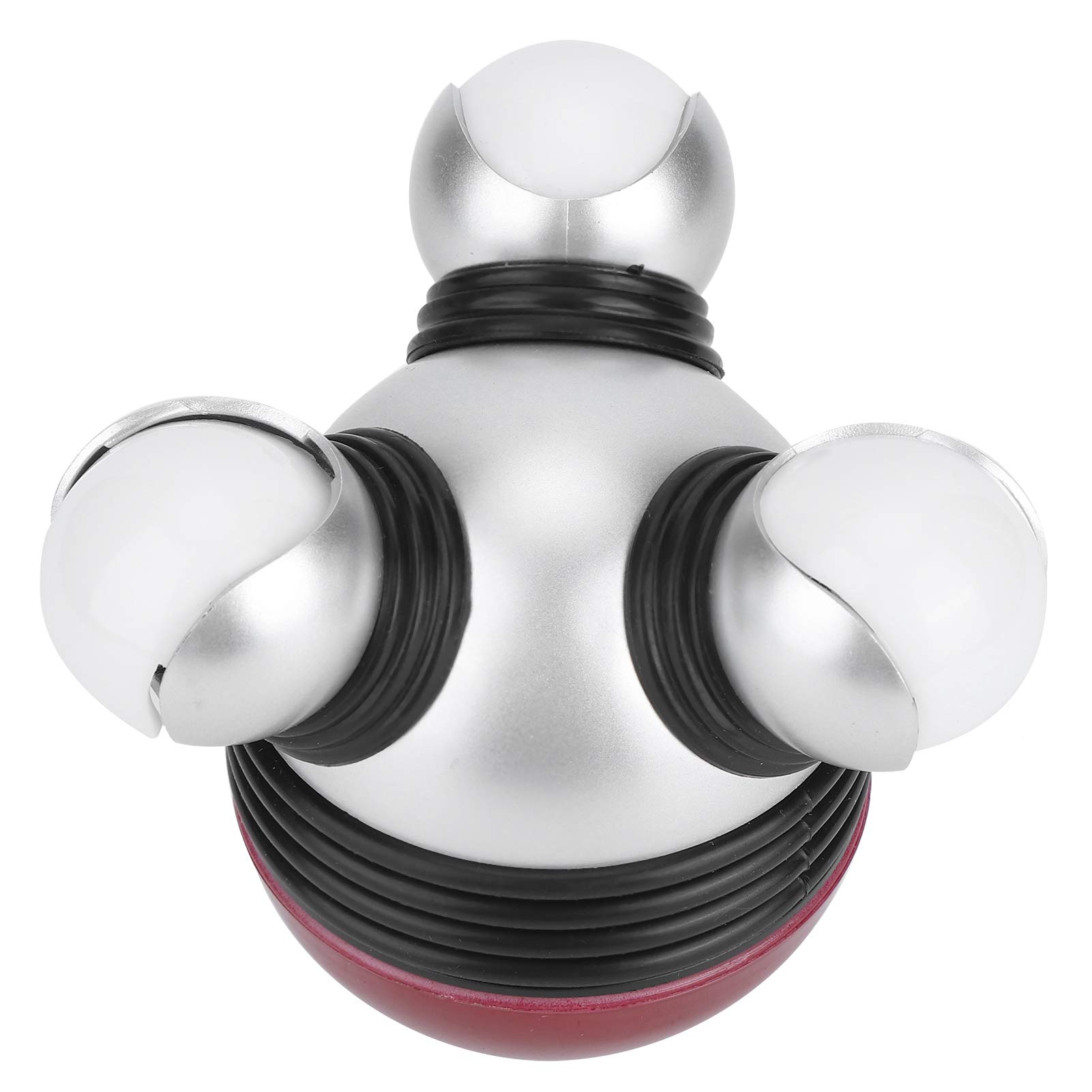 Mini-masażer do ciała Przenośny masażer ręczny wibracyjny masażer ciała z świetlnym diodami LED do łagodzenia bólu głowy, szyi i nóg (czerwony)