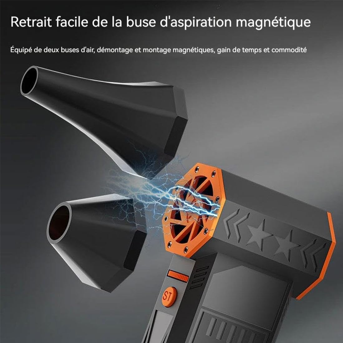 Souffleuse à Neige Thermique 5000 W améliorée (2026), Souffleur Air Chaud Portable, Thermal Snow Blower avec Technologie Turbine et Accessoire aspirateur, dégivrage et déneigement