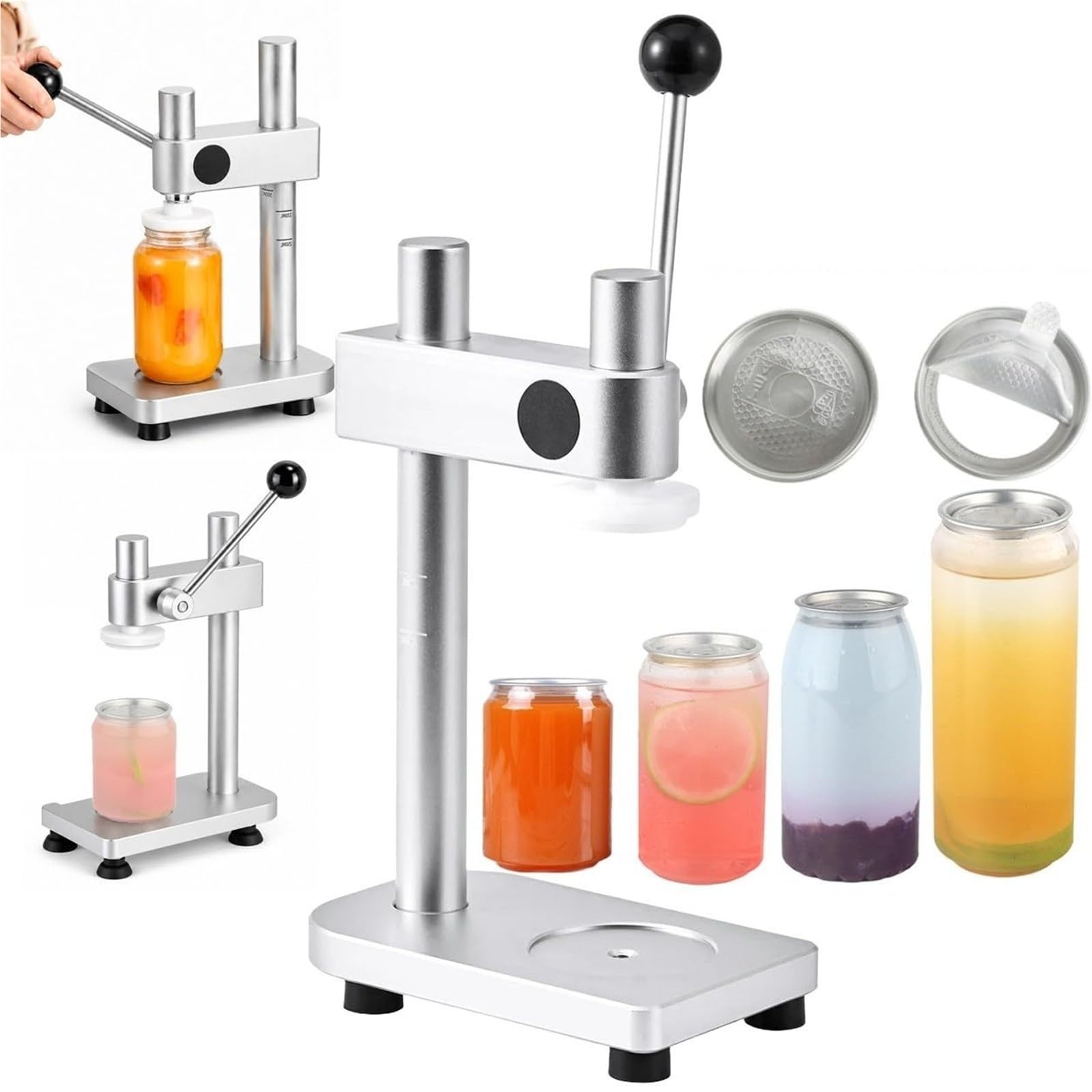 Selladora Manual de Latas Botellas PET Maquina Engastadora Pro