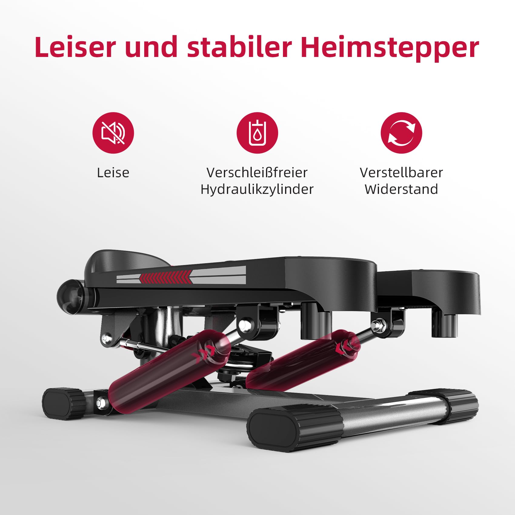 MERACH 2-in-1 stepper voor thuis, stille mini-stepper 150 kg met lcd-monitor, updown swing stepper met power ropes voor been/arm/butt training, thuiskantoor fitness oefening MERACH 2-in-1 stepper voor thuis, stille mini-stepper 150 kg met lcd-monitor, updown swing stepper met power ropes voor been/arm/butt training, thuiskantoor fitness oefening