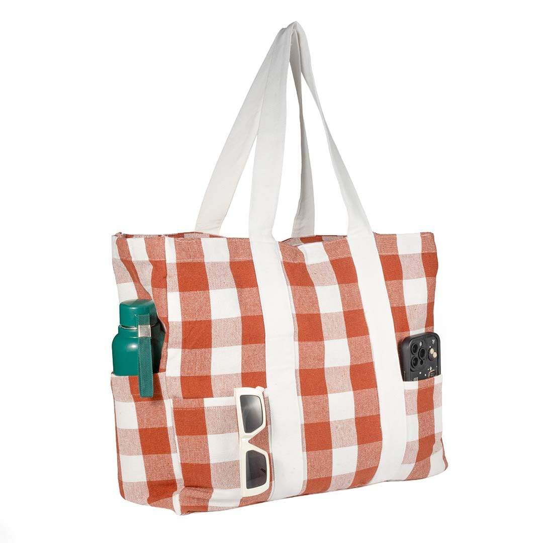 Folkulture Beach Bags for Women Large Waterproof Beach Tote Bag Zipper Beach Bags Waterproof Sandproof