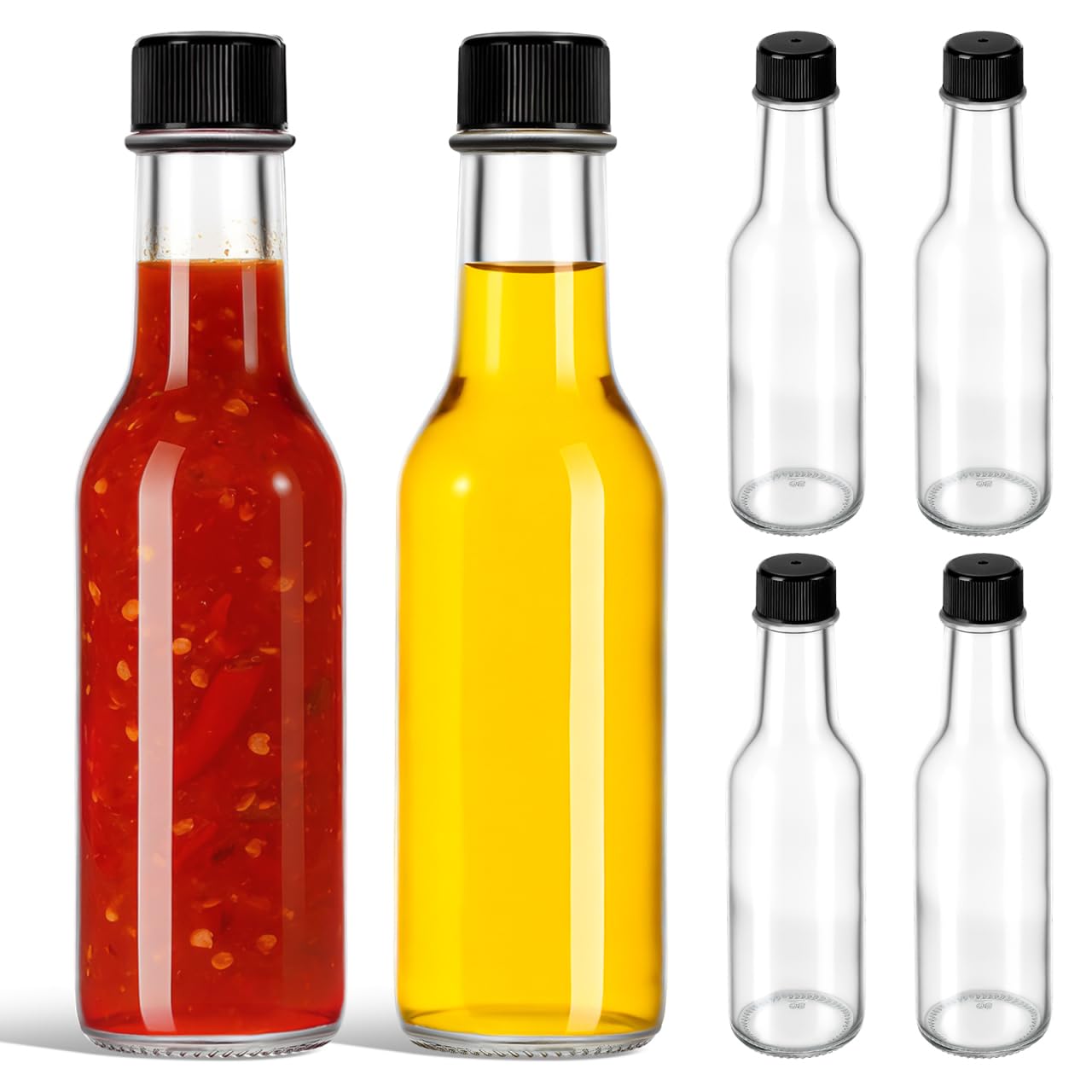 Bouteille en verre ketchup condiments et sauce soja légère pour pique-nique extérieur lot de 6