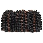 BEXIUKAKA Crochet Braids Hair 8 Inch 3 Pack Jamaican Bounce Wand Curl Synthetic Braiding Hair Extension Twist Crochet Hair (3 PCS,1BP30)