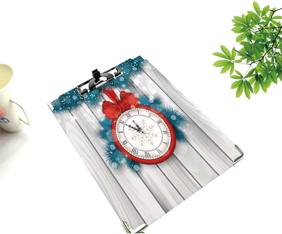 clipboard with clock