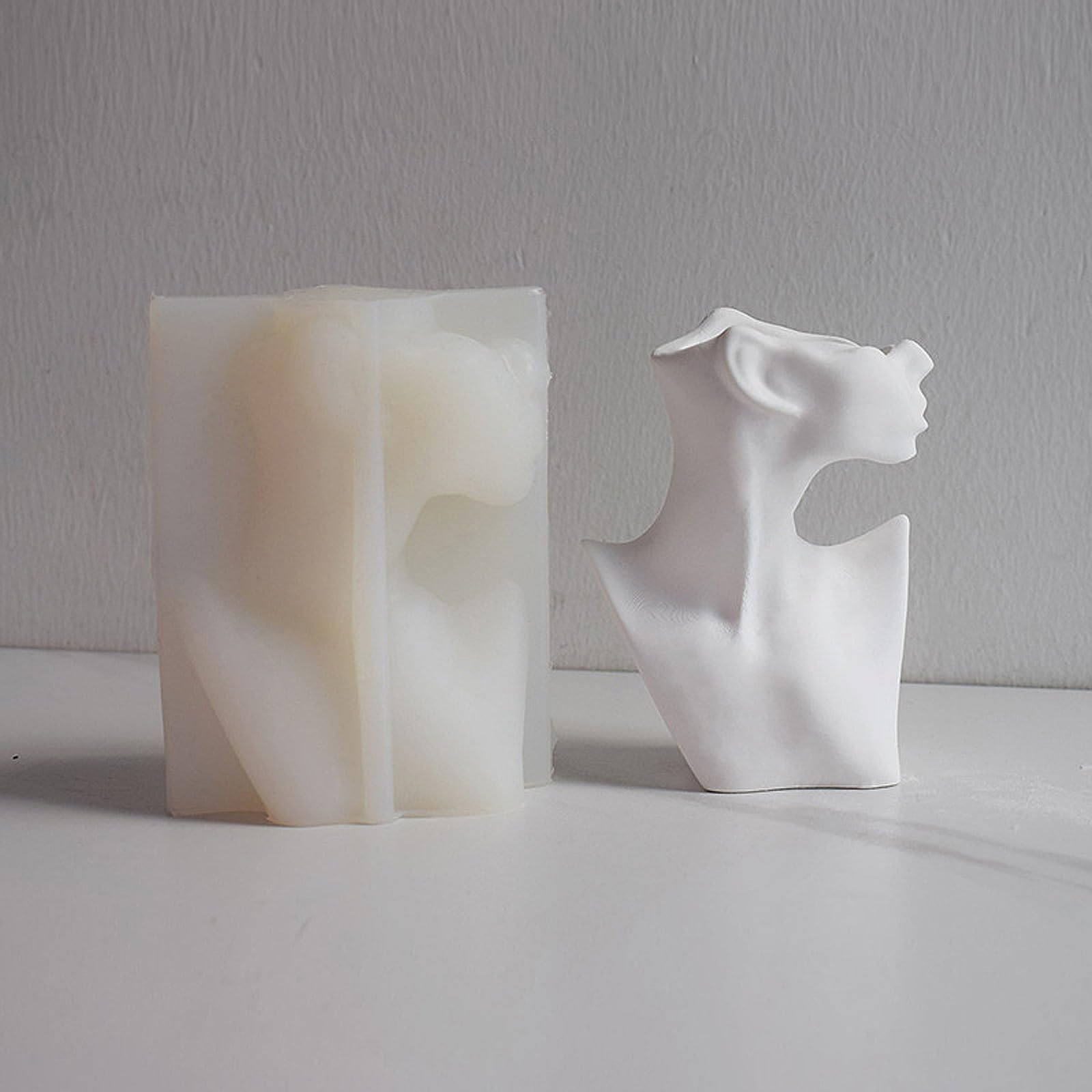 Molde de silicona para hornear de chocolate, diseño de flores 3D, para manualidades, jabón reutilizable, suministros de yeso, hogar, retrato abstracto, forma de flor