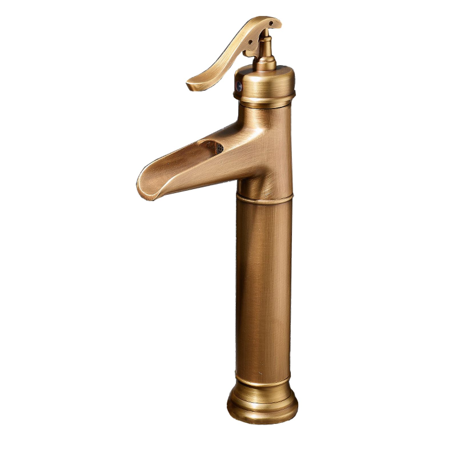 Wdsopk Antique Vintage Single Lever Mixer Tap, Waterfall Sink Faucet For Washbasin ( High)
