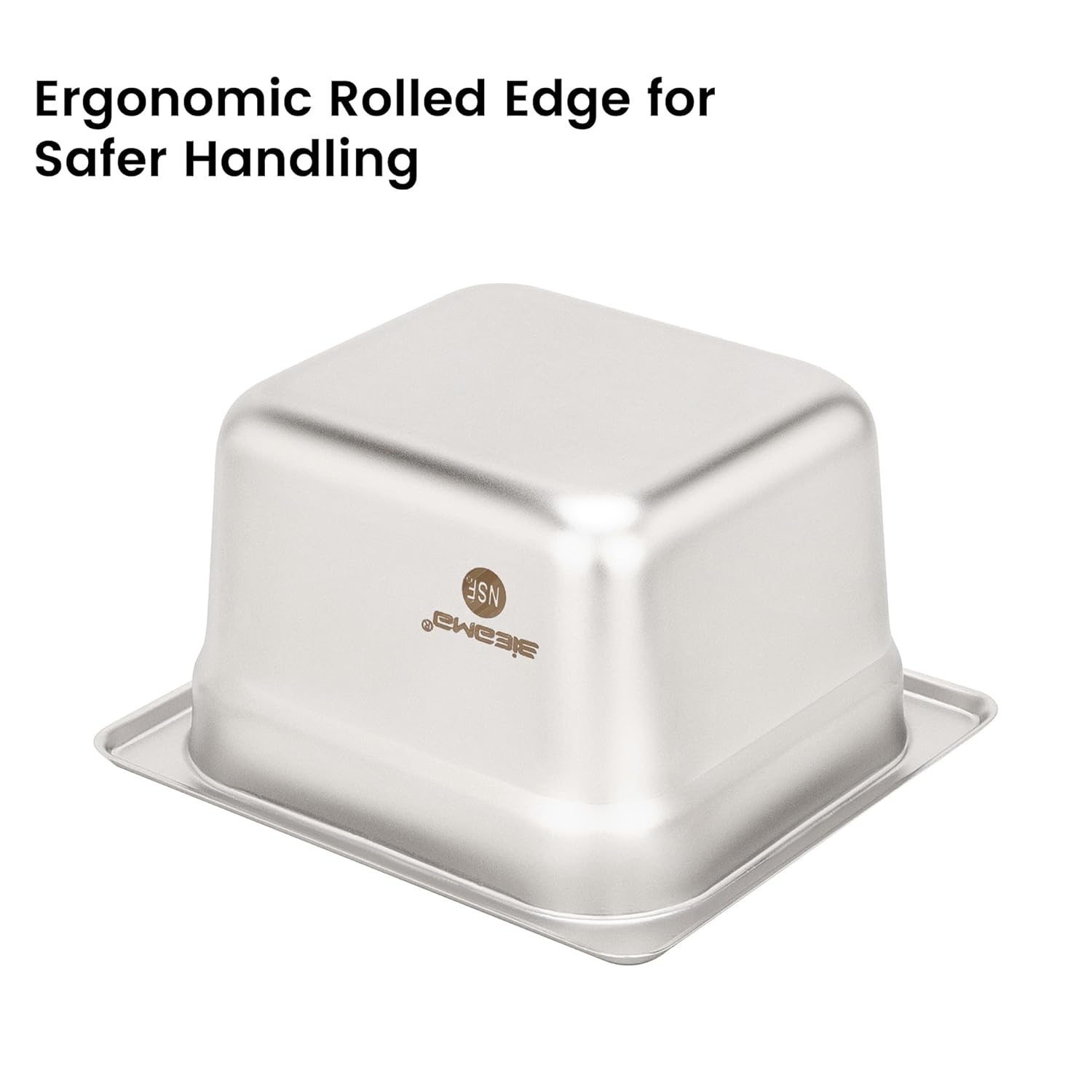 6 Pack Hotel Pans, 1/6 Size 4" Deep, NSF, Commercial Stainless Steel Pan, Steam Table Pan, Catering Food Pans - Image 5