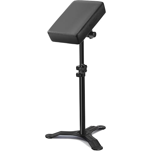 POARMEEY Tattoo Armrest Stand Tripod Black Tattoo Arm Rest Stand Adjustable Height for Tattoo Supplies