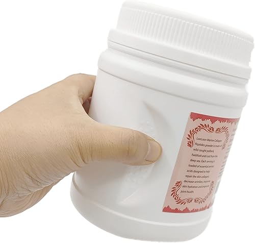 Miniatura 4 de Péptidos marinos de colágeno hidrolizado en polvo Tipos 1, 2, 3, 4, 1 libras polvo de colágeno hidrolizado de bajo peso molecular para