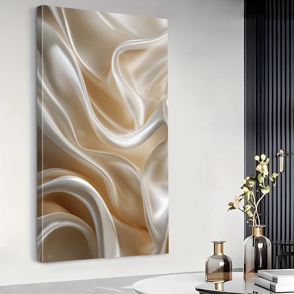 UUDEZO Vertical Framed Abstract Wall Art with Texture Canvas - Modern Poster Suitable for Living Room, Home Office Decor(20x40cm(8x16in)