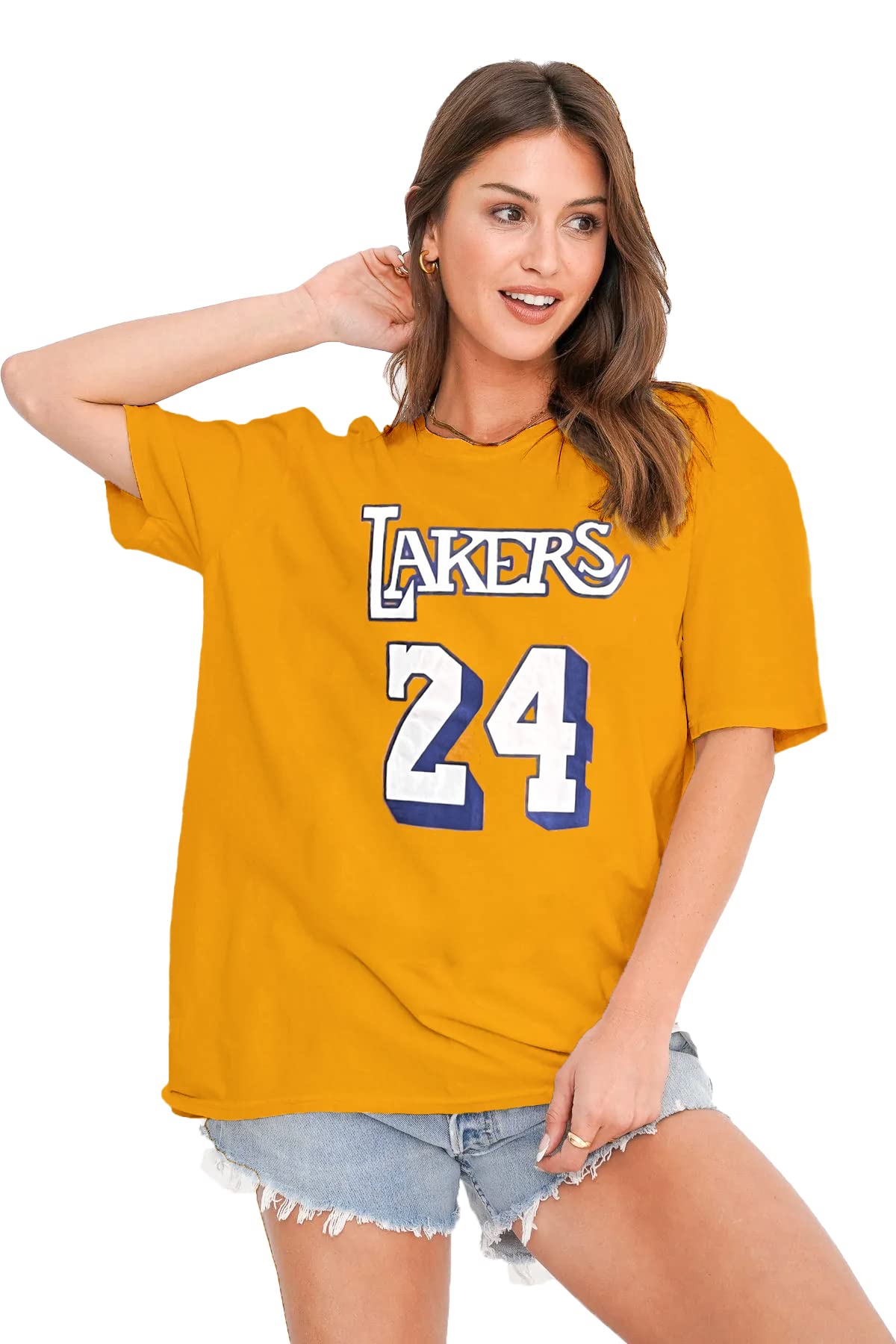 Oversized Cotton Blend Half Sleeve Womens T-Shirts