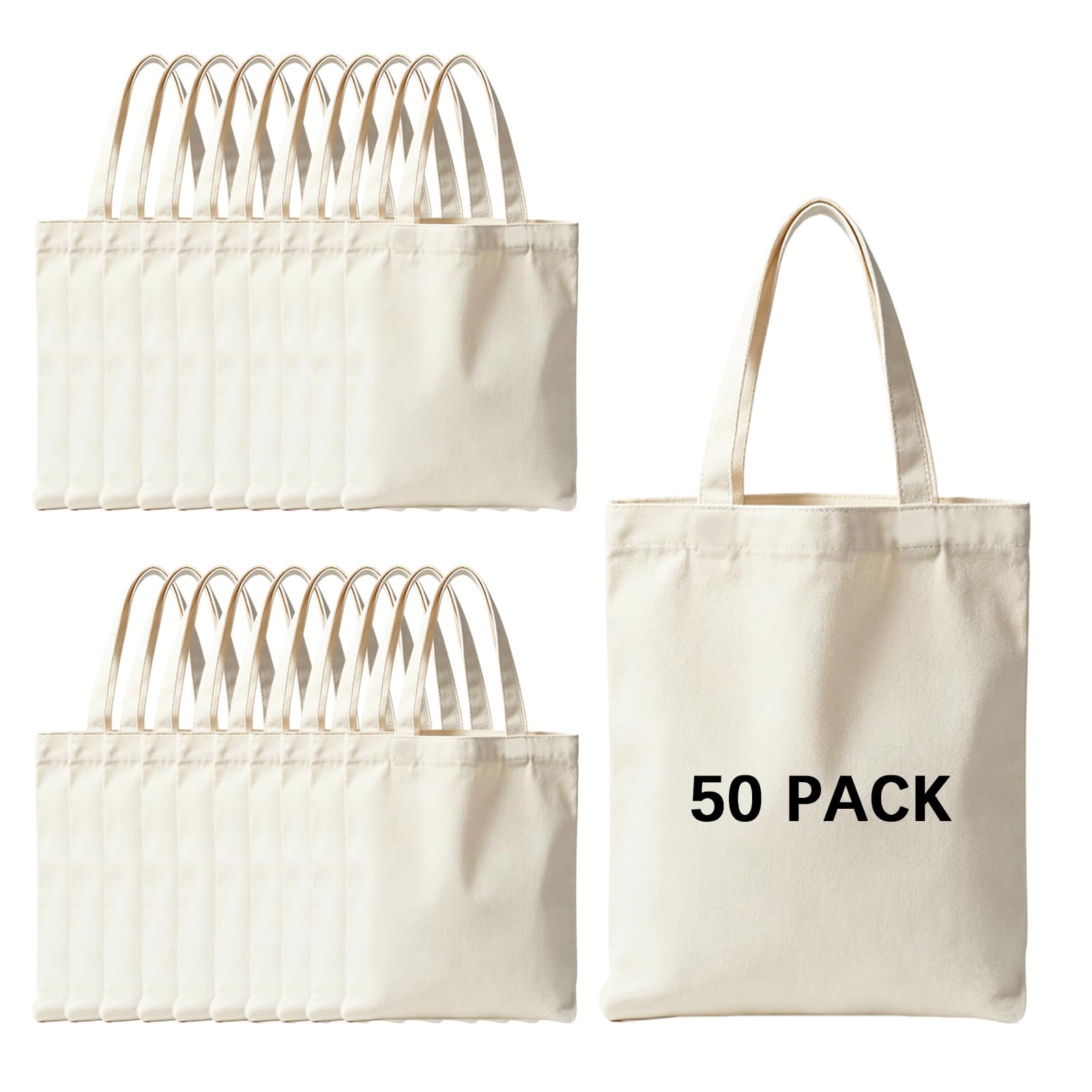 ORJ 13 * 15 inch Sublimation Blank Bags Bulk,Tote Bags for Sublimation, Canvas Tote Bags DIY Custom Shopping Bag