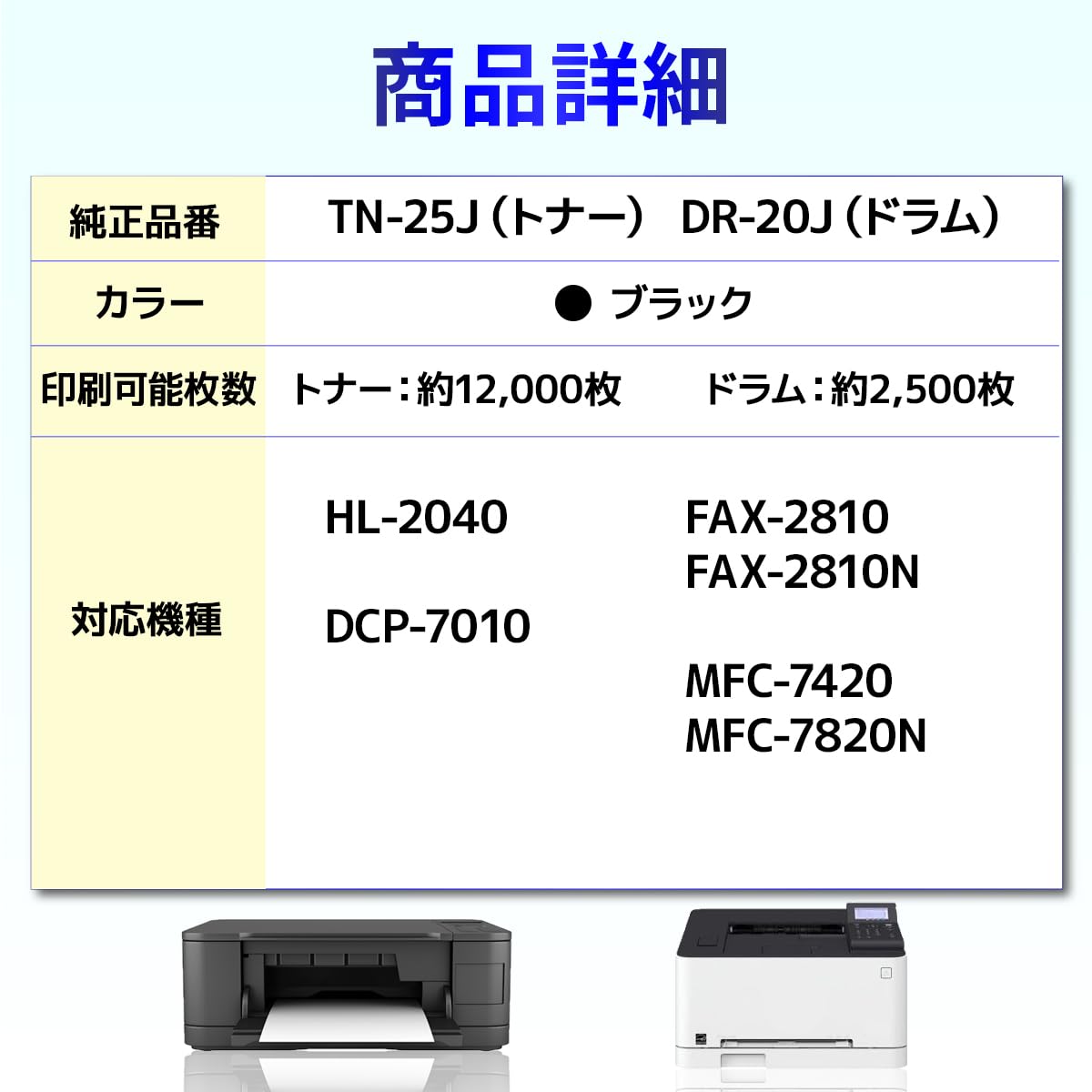 brother DR-20J/TN-25J リサイクルドラム＆トナーセット