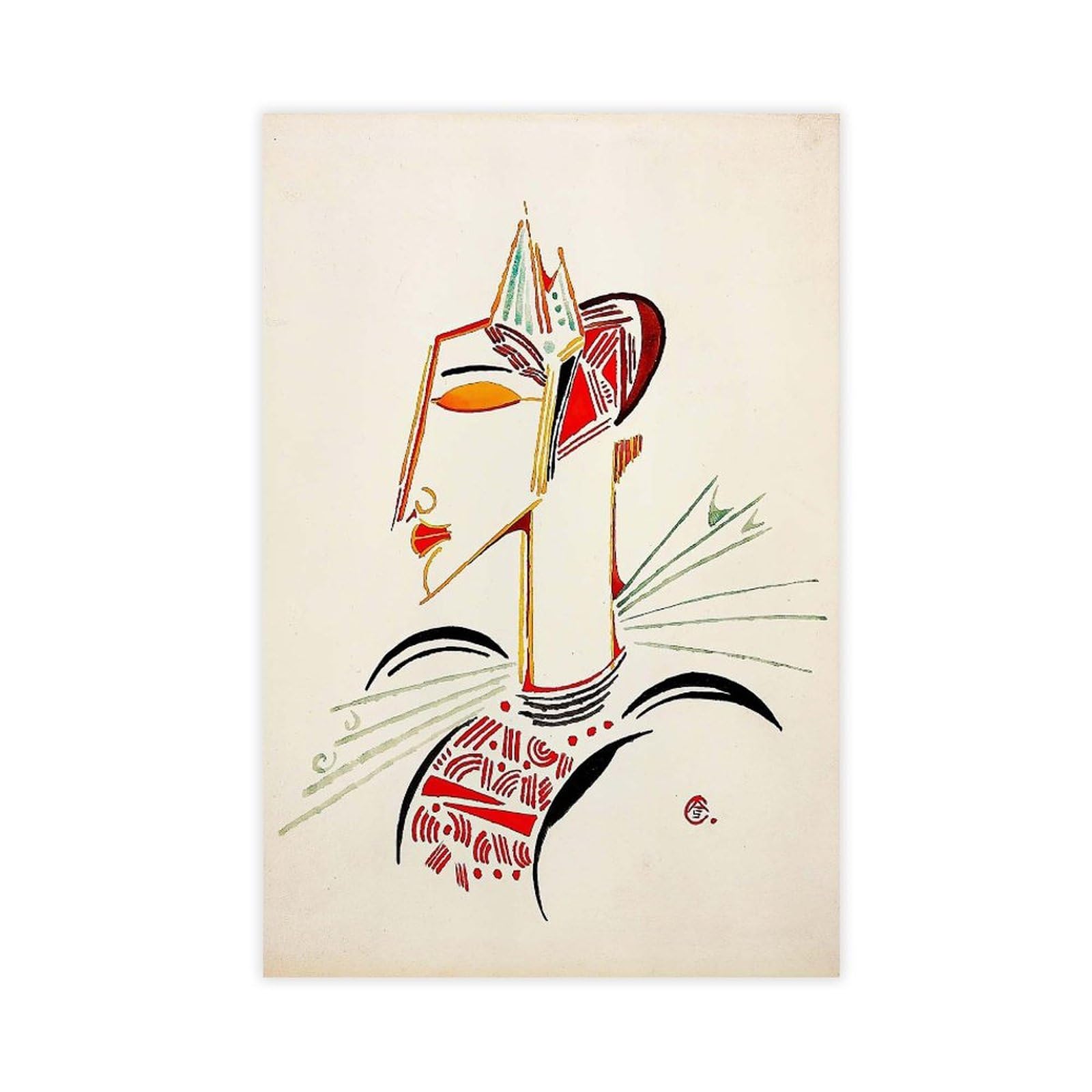 Qienazio Amadeo De Souza-Cardoso Canvas Modern Poster Wall Art Decor Prints Paintings Living Room Bedroom Decor 12X18inch(30X45cm)