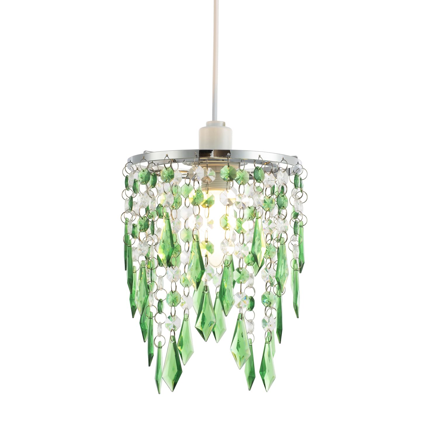 Happy Homewares - Pendant Lamp Shade - Acrylic - Small - Emerald Green