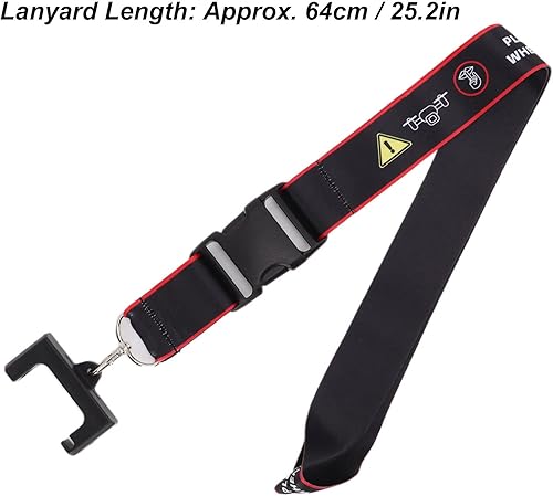 Miniatura 3 de Dilwe Cordón de control remoto para dron, diseño de mosquetón, correa para colgar de advertencia de seguridad, cuerda para el cuello para Mavic Air
