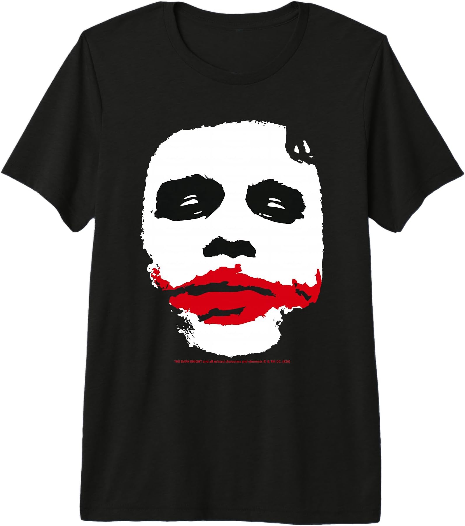 The Dark Knight Joker Face Minimalist Iconic Image Premium Tri-Blend T-Shirt