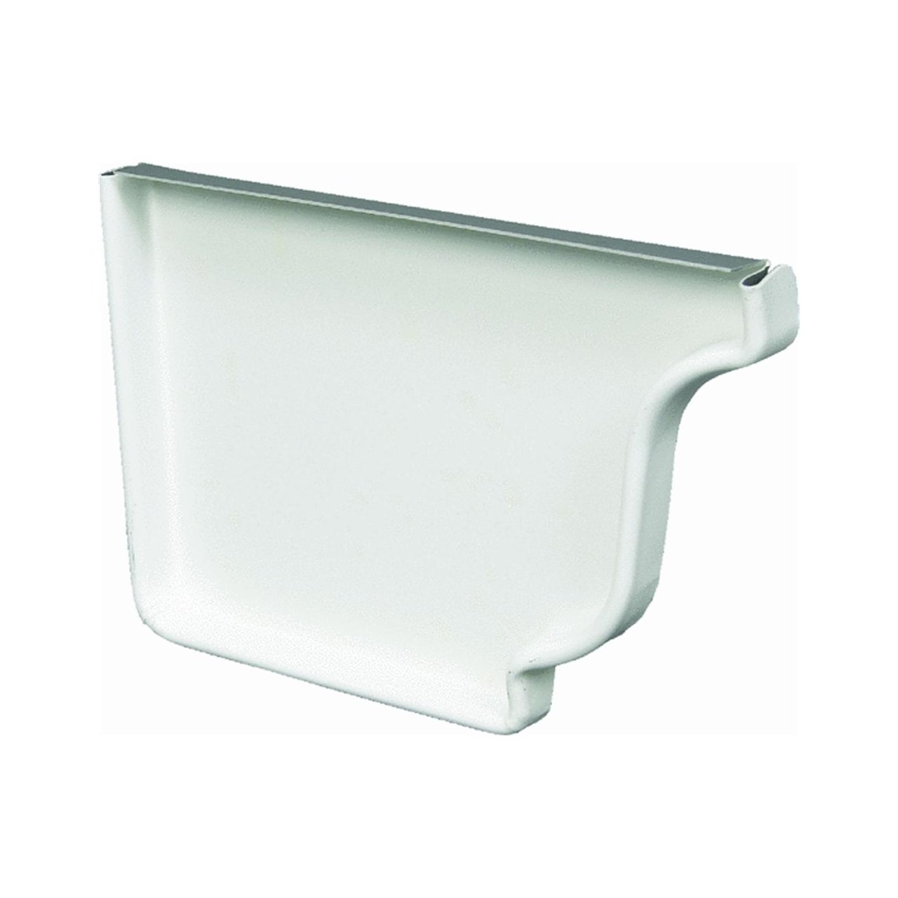 AMERIMAX Home Products 33005 5-Inch Galvanized Left End Cap, White