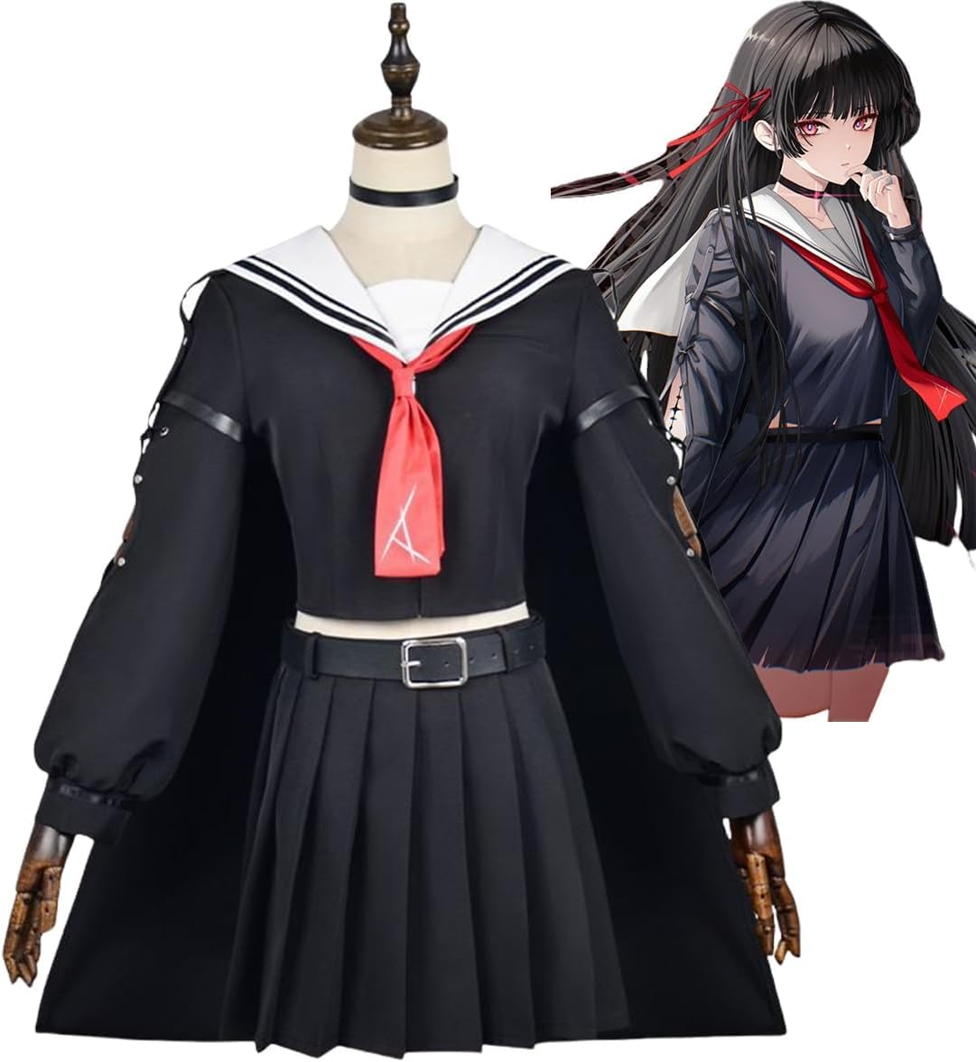 『鳴潮』新品✨千咲 コスプレ衣装セット（ウィッグ・小物付き） Amazon.co.jp: 鳴潮 千咲 コスプレ衣装 セーラー服 鳴潮 ちさ JK制服