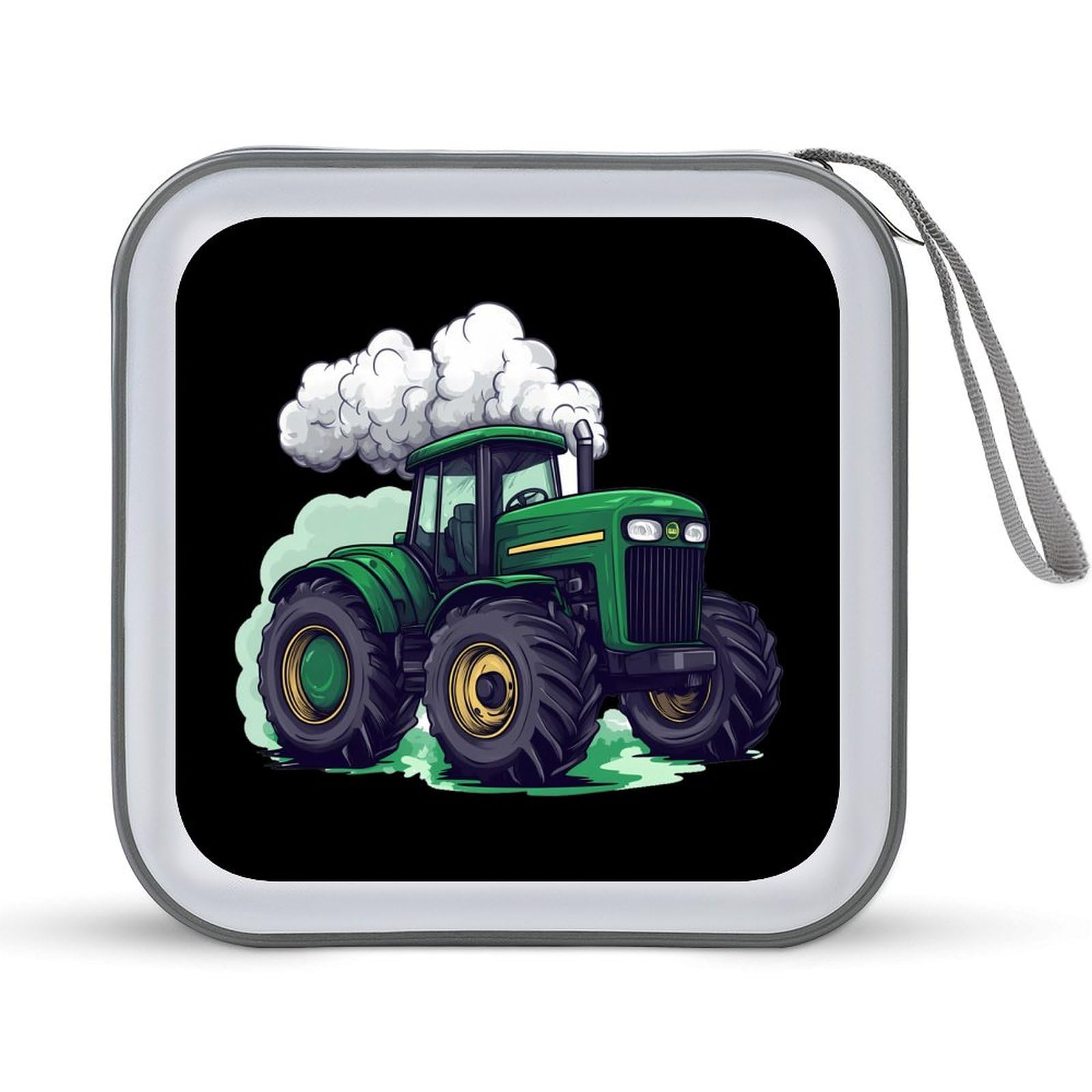 Tractor Green CD Case Portable DVD Holder Storage Organizer for Home Travel