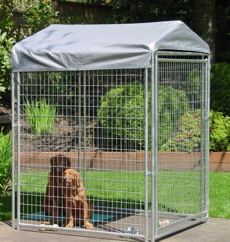Dog Kennel Cover - WeatherGuard Small All Season Dog Run Cover & Roof - Perfect Fit for 5ft. X 5ft. Outdoor Cages and Pens (5ft. X 5ft)