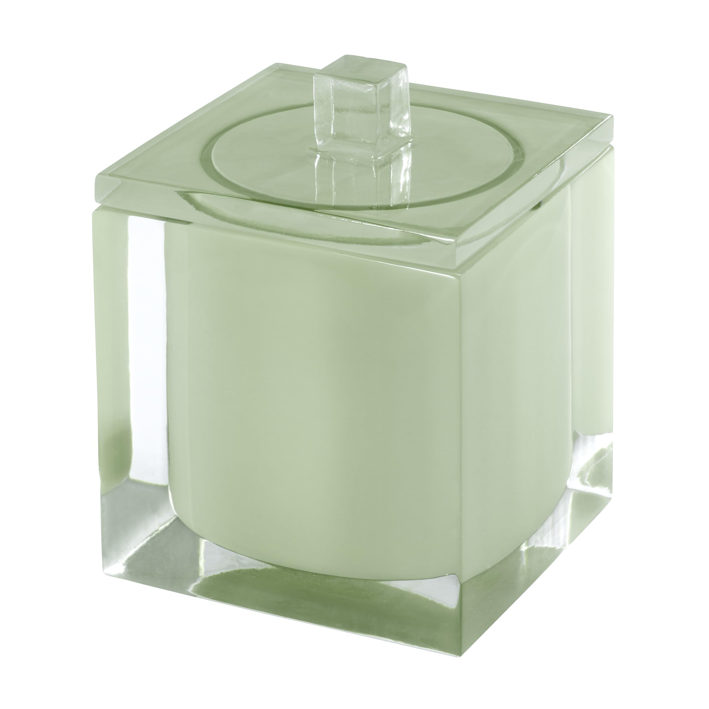 Bocal couvert vert IZOD récipient en verre pour conservation et stockage vrac