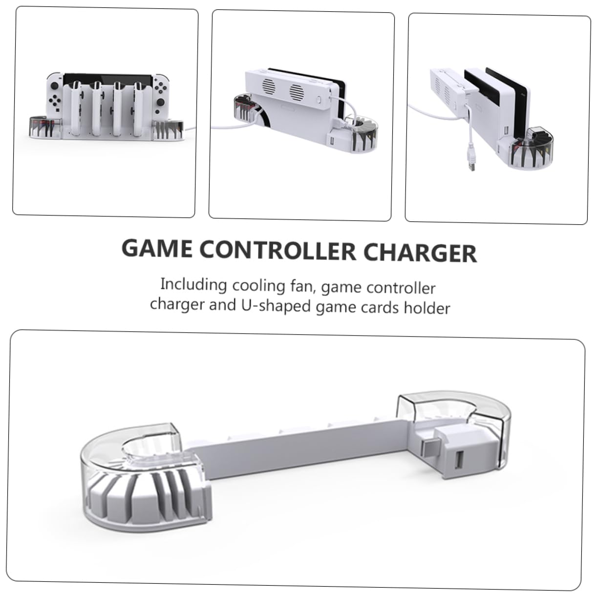 Ciieeo Base De Carga Enfriador De Aire para Consola Switch Estación De Carga Dual Compatible Refrigerador OLED para Regalos