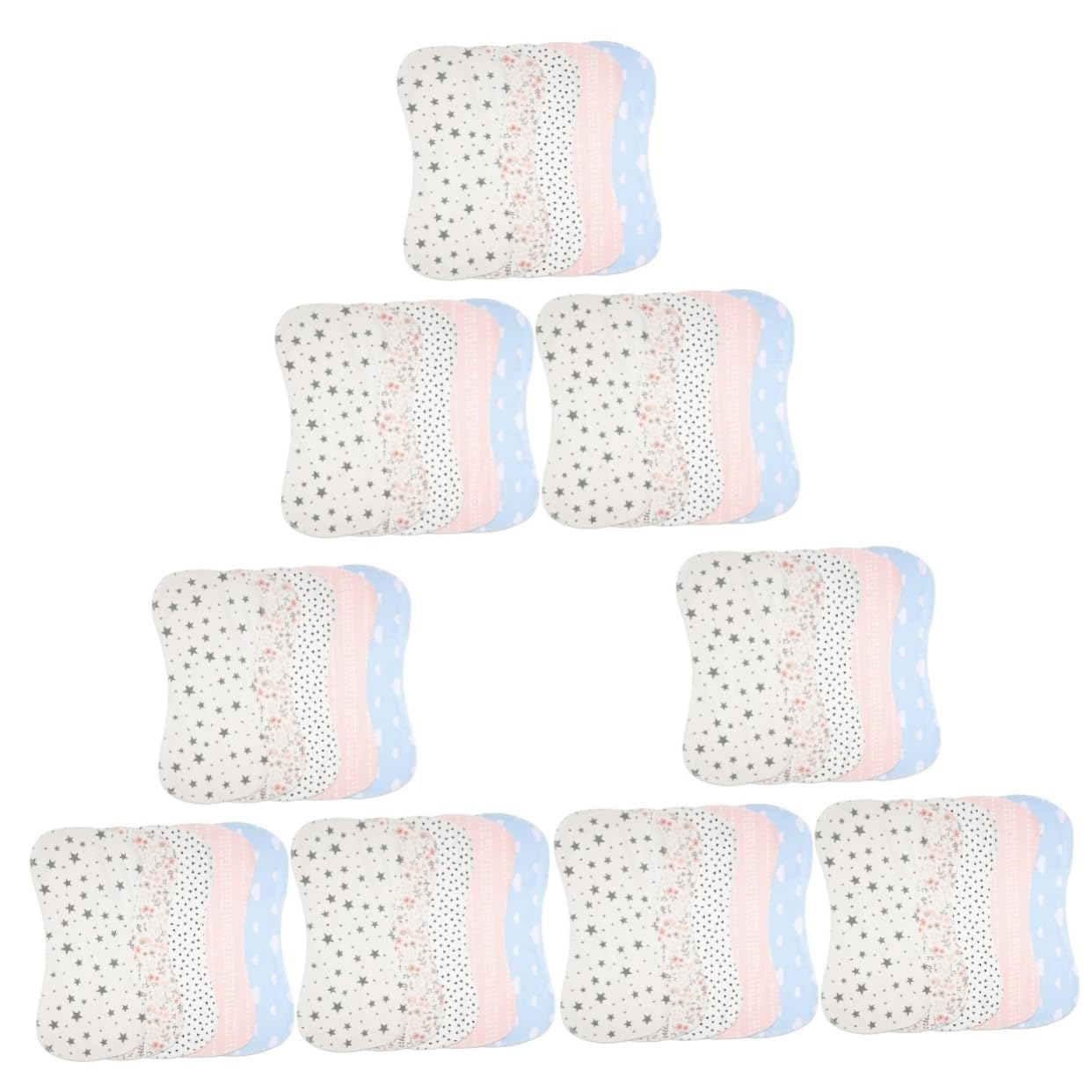 ibasenice 3sets Infant Spucktücher Baby Lätzchen Neugeborenen Baumwolle Handtuch Sanfte Material Für Kleinkinder 5 Stücke * 3