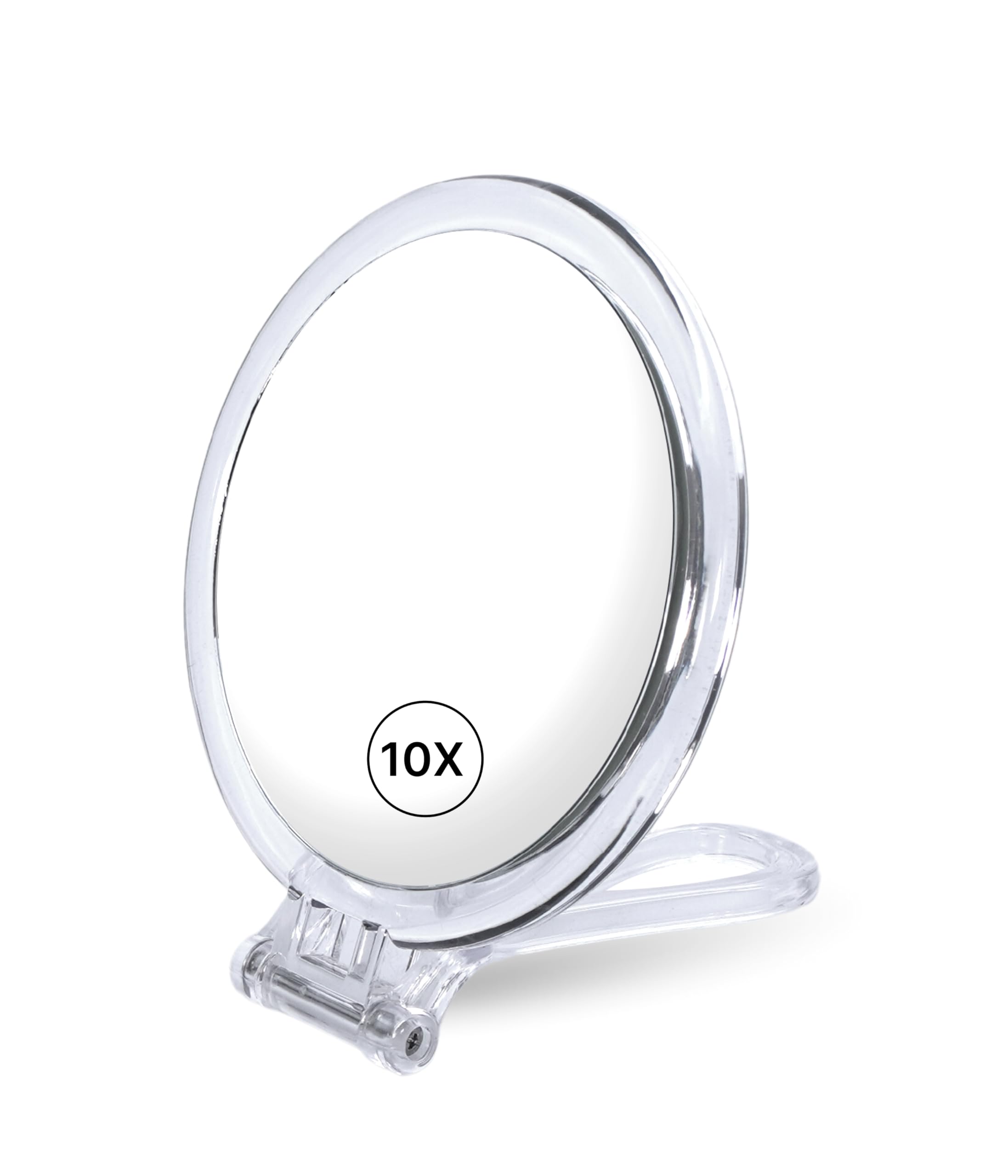 Fantasia Travel Mirror Acrylic 10x Magnification Diameter 16 cm with Case Length 19/29.5 cm