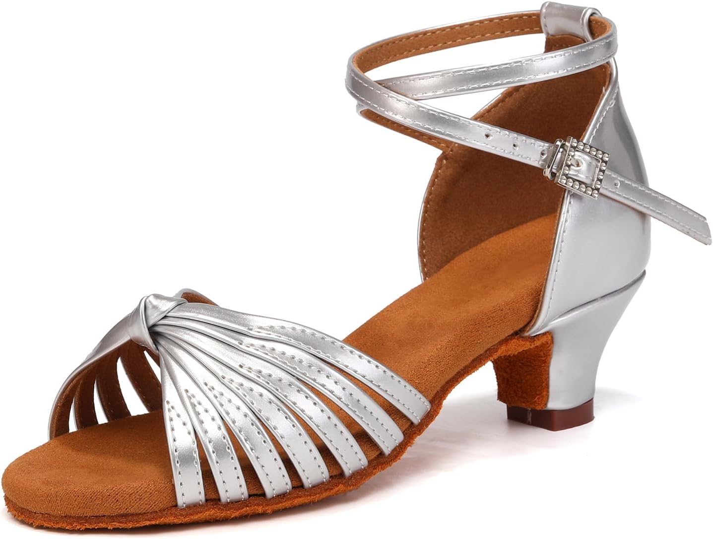 Latin Ballroom Dance Shoes Girls Latin Dance Shoes Low Heels Salsa Tango Professional Performance Practice Dance Shoes for Girls Kids