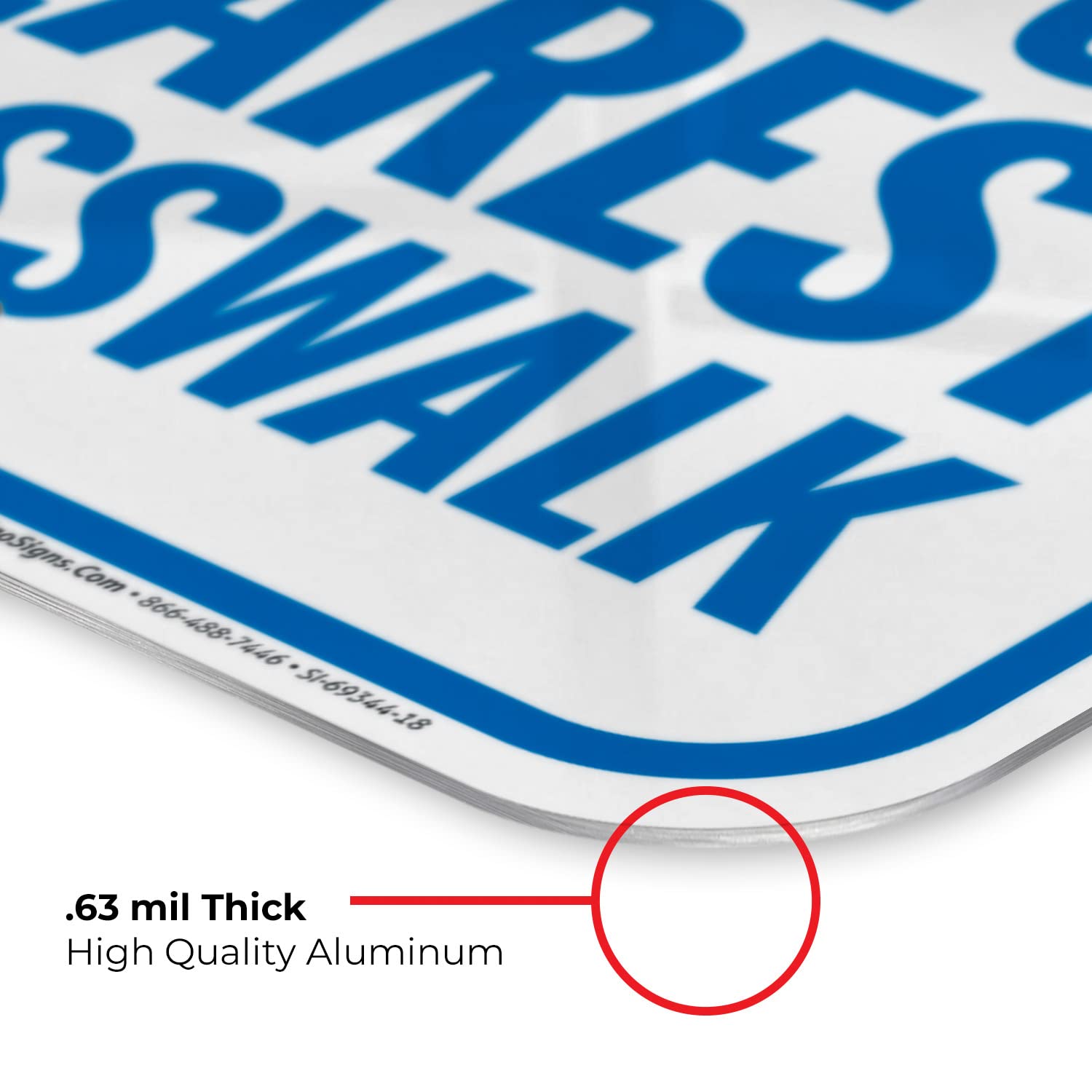 During School Drop Off and Pick Up Please Use Nearest Crosswalk Sign, (SI-69344) 12x18 Inches, Rust Free .063 Aluminum, Fade Resistant, Made in USA
