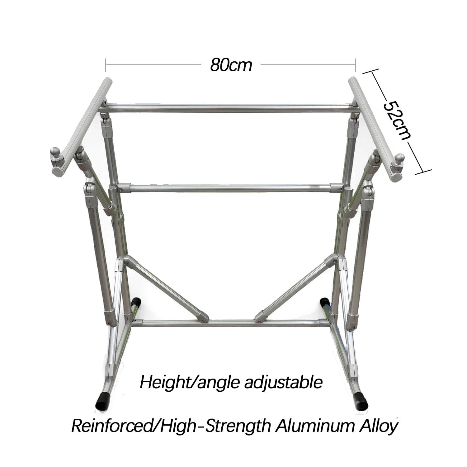 FARIDRUN Supporto for punto croce da pavimento, supporto for telaio da ricamo in lega di alluminio, staffa for telaio da ricamo regolabile, portatile(Orange,Wide 31.5in)