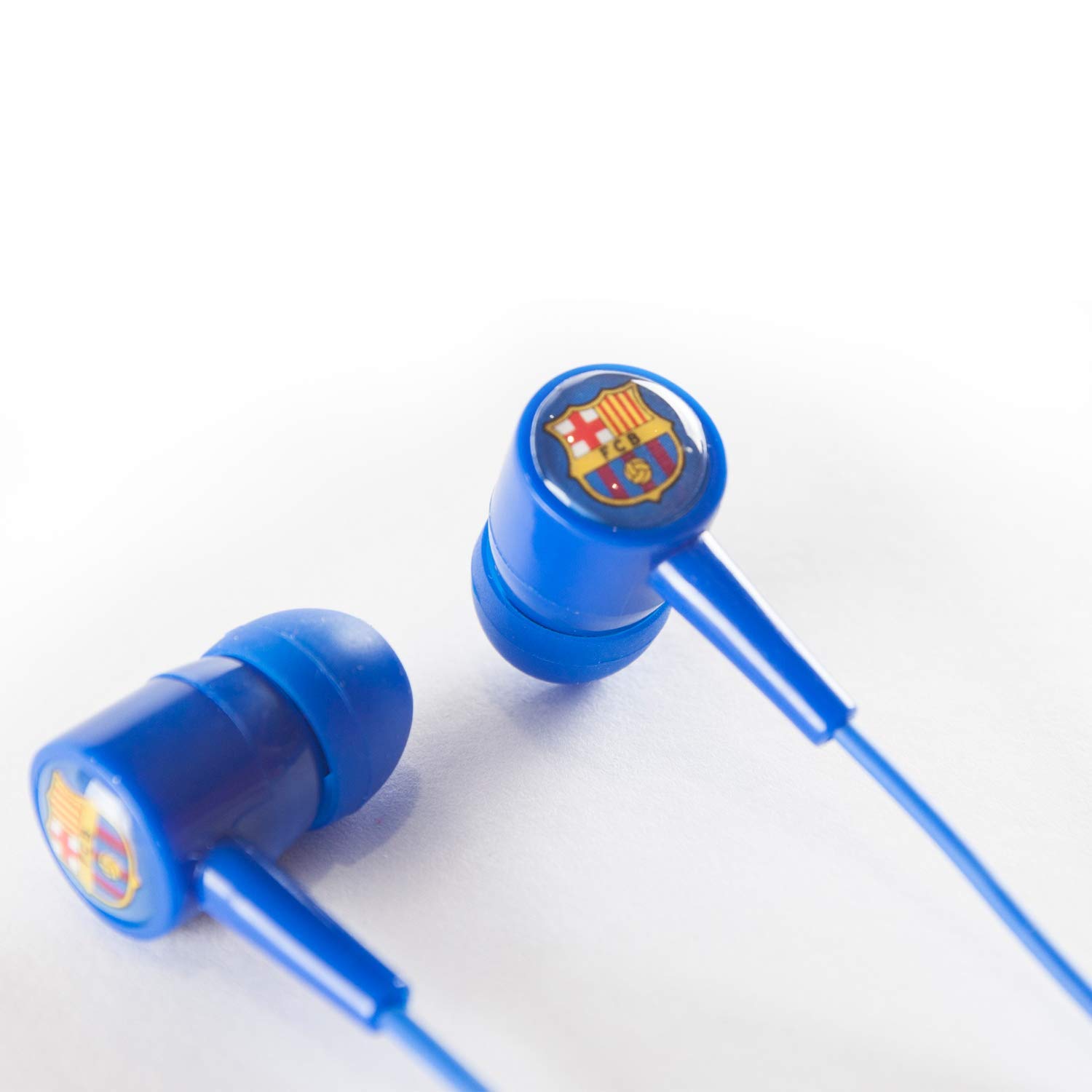 Fútbol Club Barcelona Auriculares Tipo Botón Cable 120 cm Reducción de Ruido Clavija Mini Jack 3.5 mm Volumen Oficial
