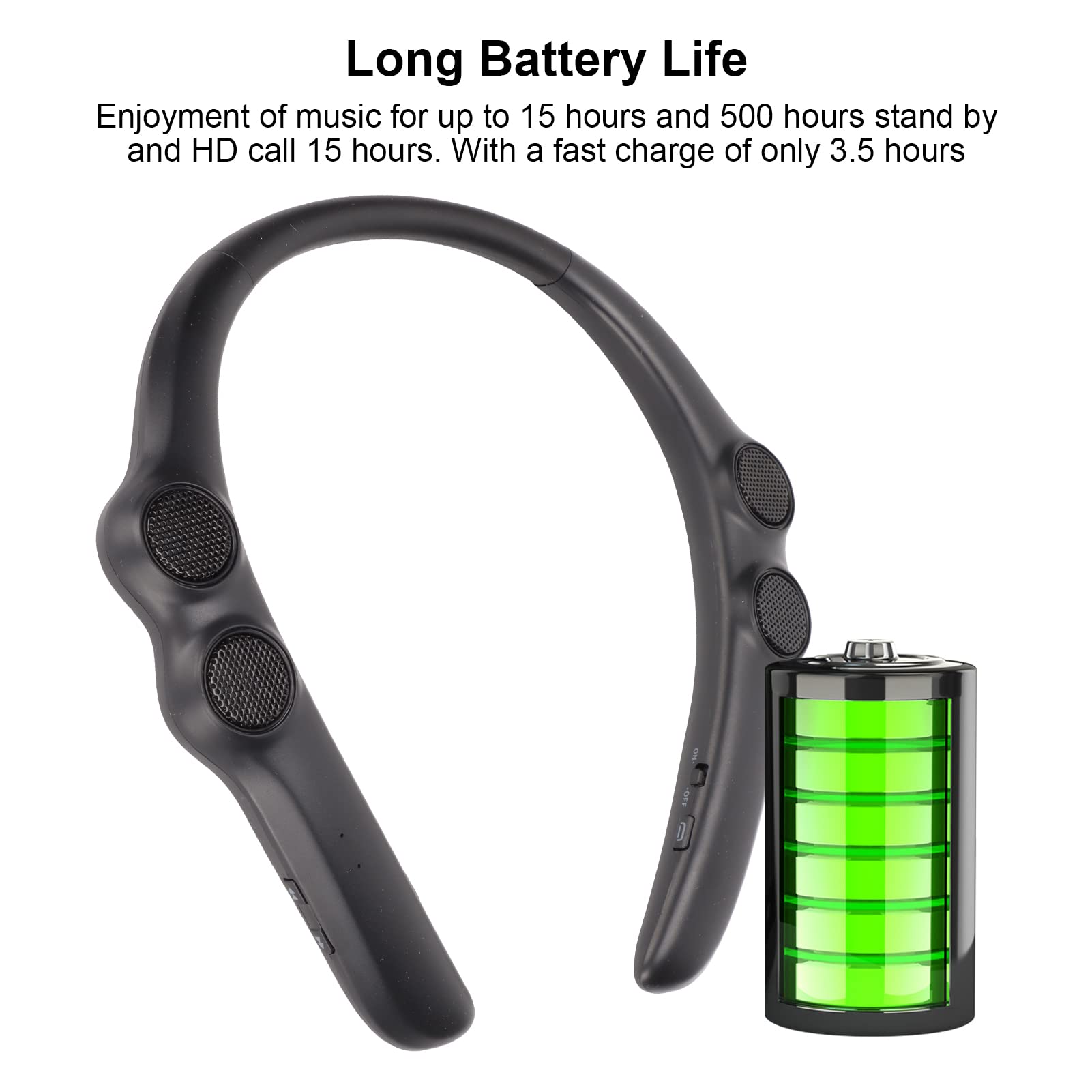 Cuffie con Archetto da Collo Auricolari Stereo IPX4 5.3 con Microfono con Cancellazione del Rumore per Corsa, Palestra, Ciclismo, Viaggi