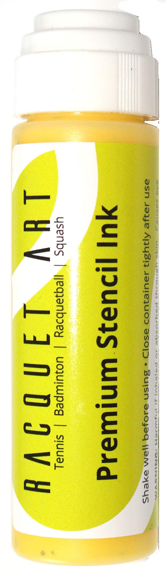 Premium Racquet Stencil Ink: Black, Red, White, Blue, Yellow, Silver, Green, Orange, Pink, Purple