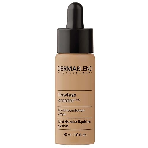 Dermablend Flawless Creator Multi-Use Liquid Foundation Makeup, Full Coverage Lightweight Buildable Foundation, Natural Finish, 1 Fl oz.