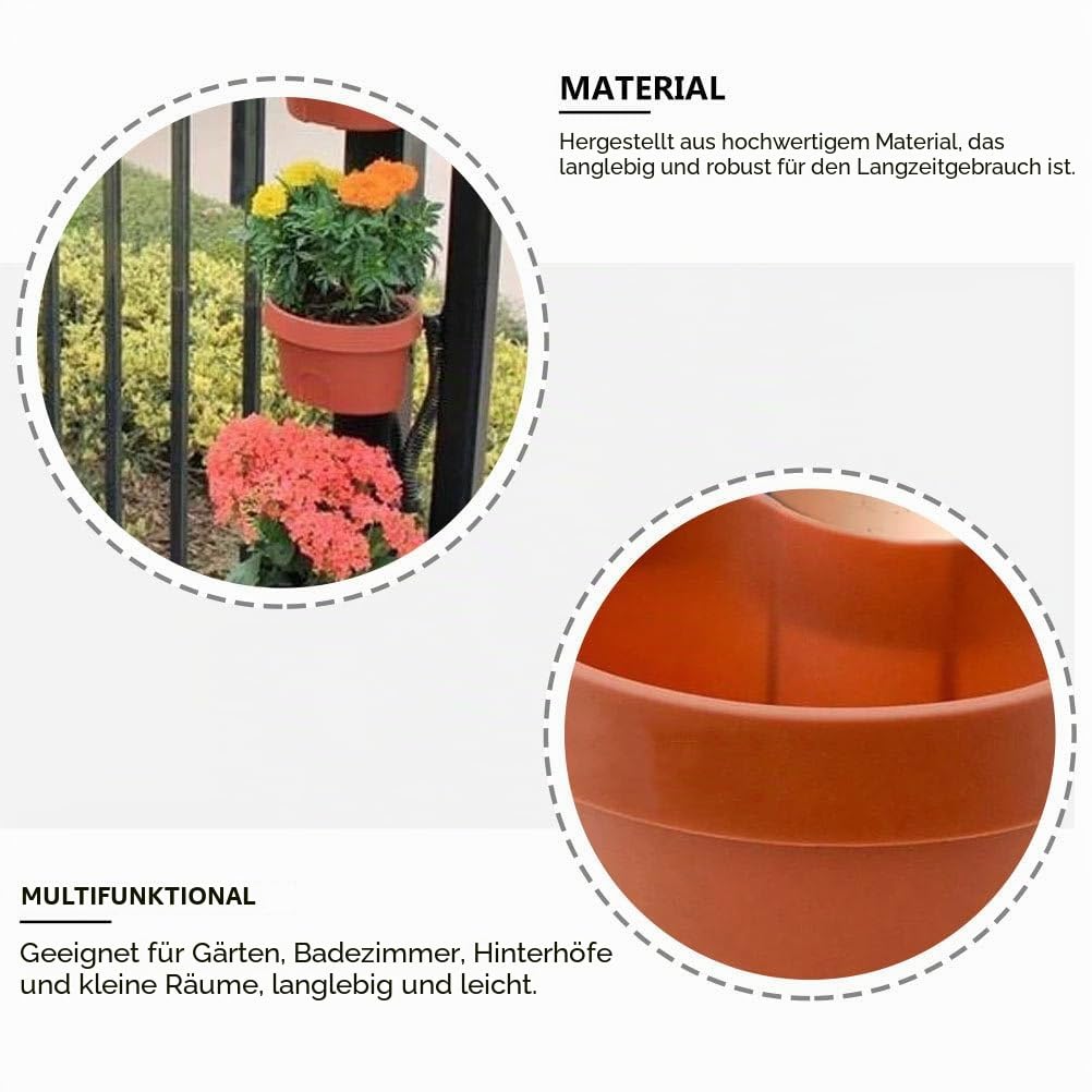 VANZACK Wandblumentopf Aus Kunststoff – HäNgender Blumenhalter 19X14Cm FüR Innen Und AußEn Praktischer Pflanztopf Zur Dekoration Und Aufbewahrung