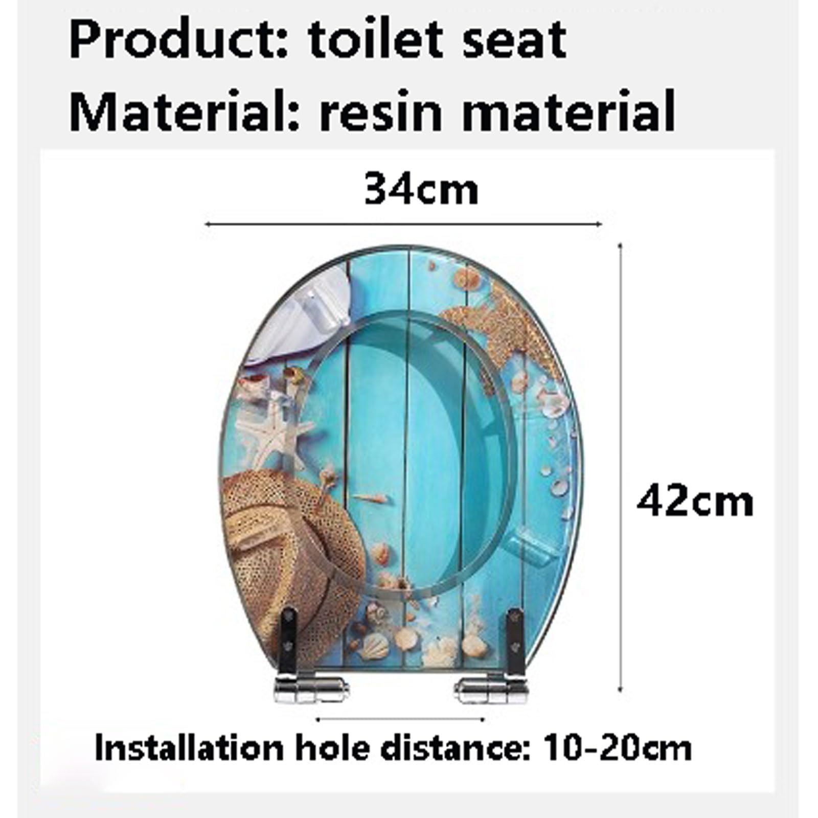 Cierre Suave y Lenta Tapa WC.Tapa WC Universal.Fácil Montaje y Limpieza Toilet Seat.La Capacidad de Carga máxima es de 150 kg.Una Variedad de Estilos para Elegir.
