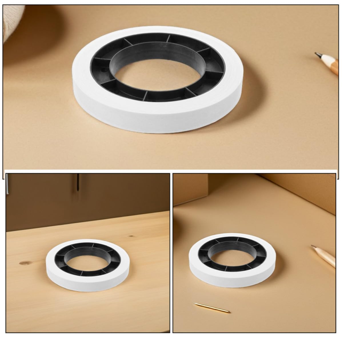 PRETYZOOM Ruban de Banque Blanc en Papier, Design Rond Pratique, 5 Rouleaux pour Organiser L'argenté en Magasins et Commerces