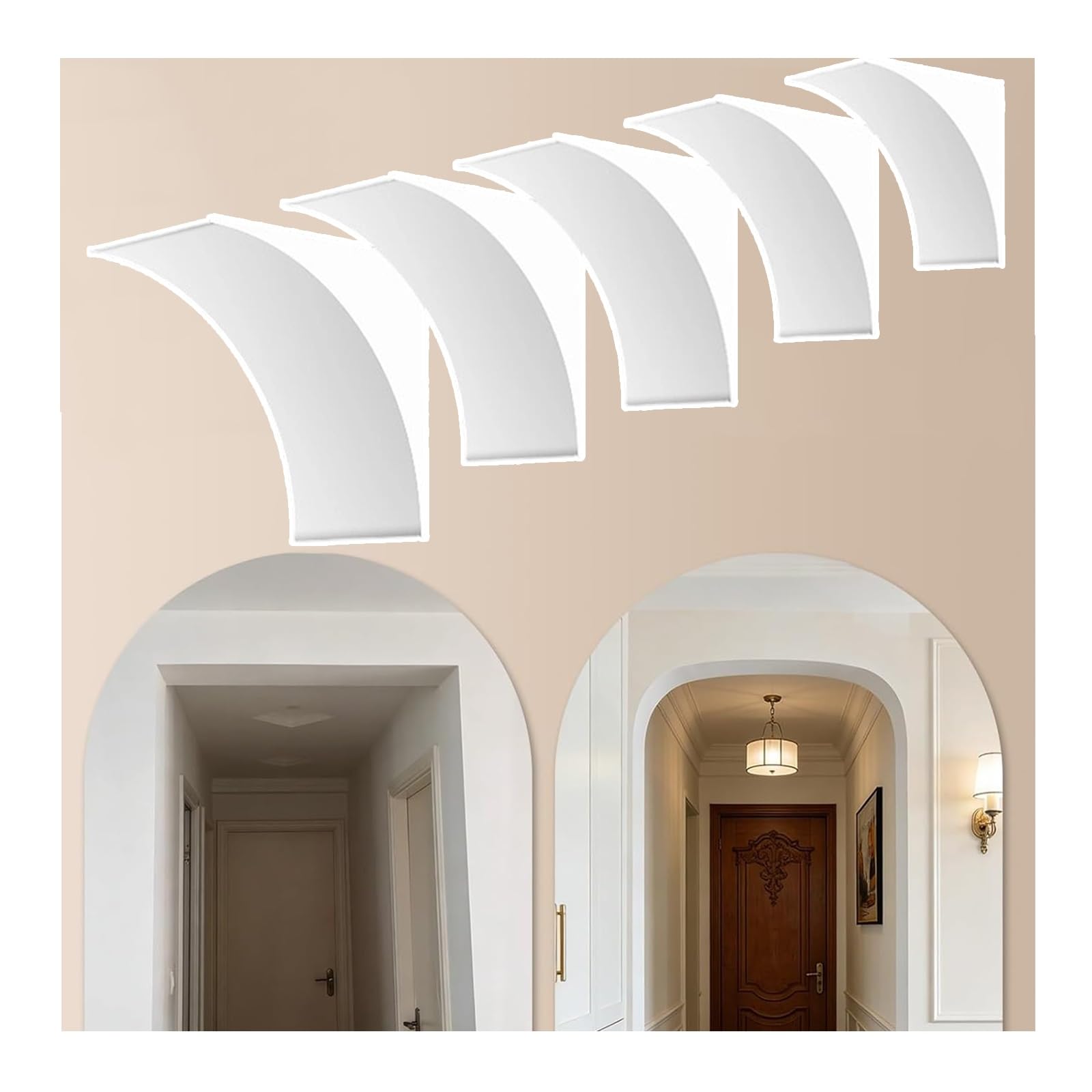 Demi-cercle de moulure de porte en mousse pour finition de cloison sèche