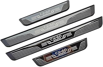 Set of 4 Stainless Steel Car Door Sill for Mazda CX-60, Trim Door Sill Automobile Door Sill Protection