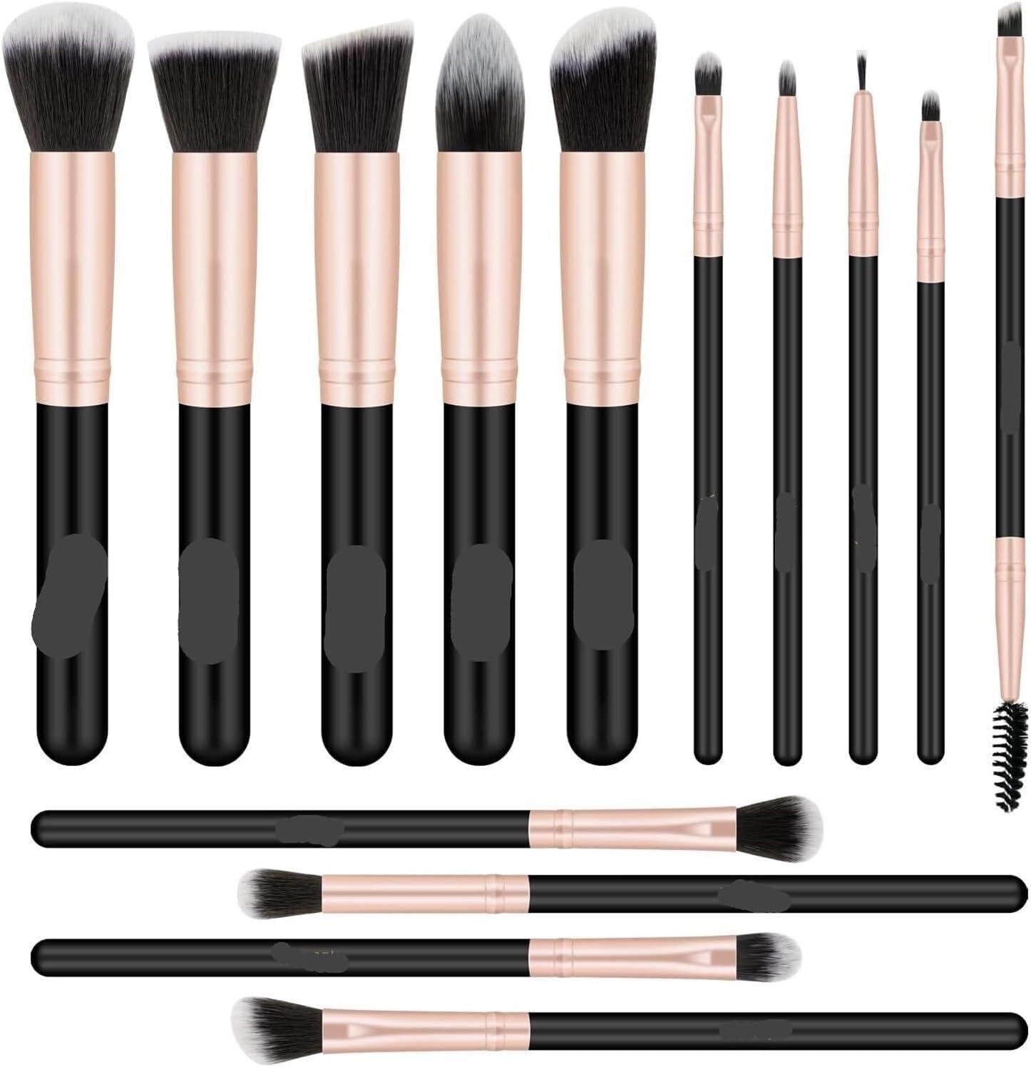 Make-up-Pinsel, Make-up-Pinsel-Set, 14-teiliges Set, Hochwertiges Make-up-Werkzeug In Schwarz