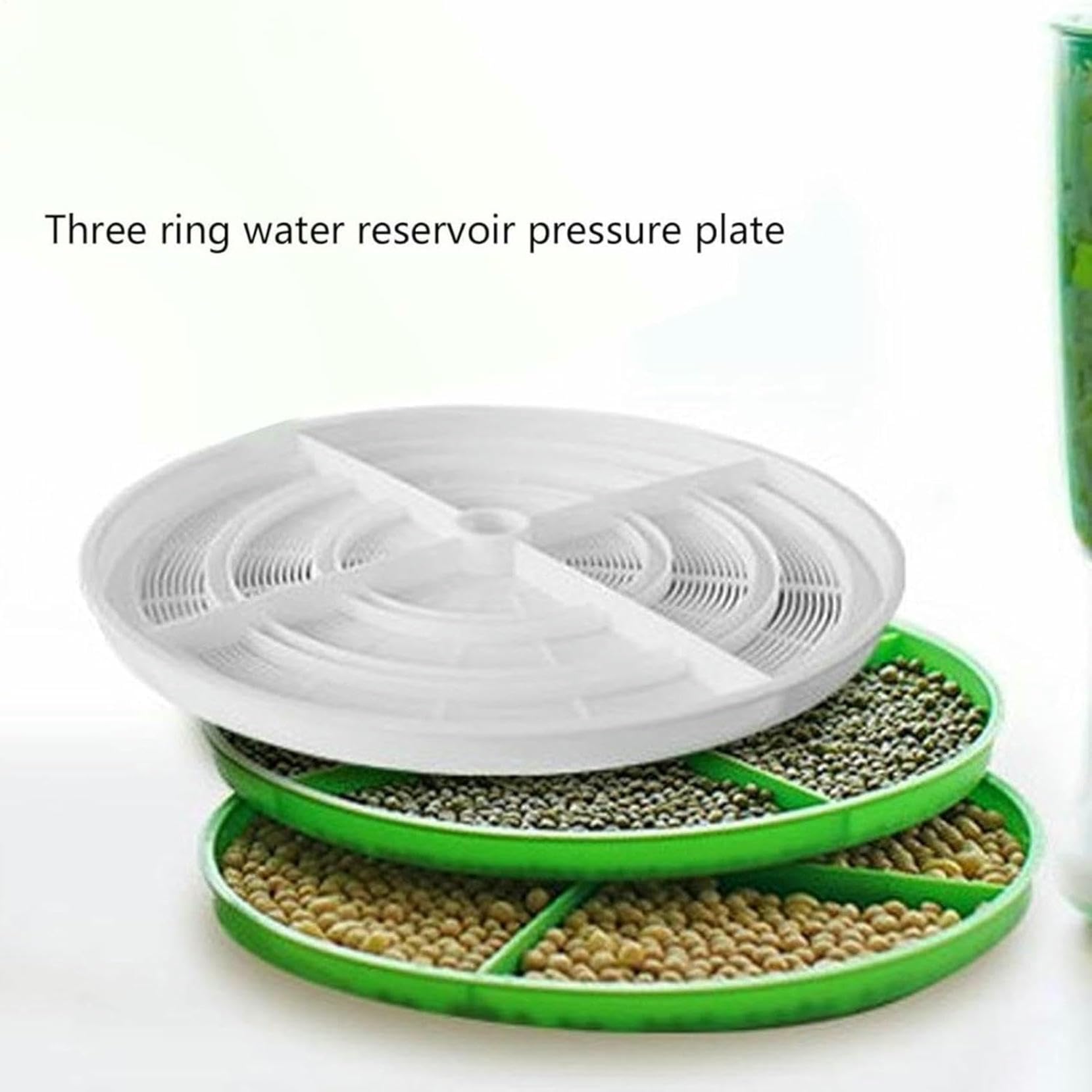 Máquina automática de Cultivo de brotes de Soja | 2 Capas de brotes de Soja | Germinador de Gran Capacidad y Placa de presión para brotes de rábano, Hierba de Trigo y brócoli